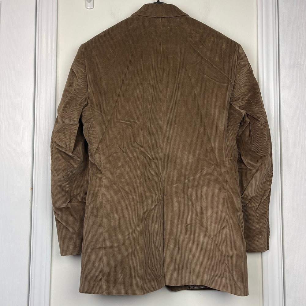 Saddlebred Corduroy Blazer 38R Cotton Sport Coat Suit Jacket Brown 2 Button - Picture 10 of 12